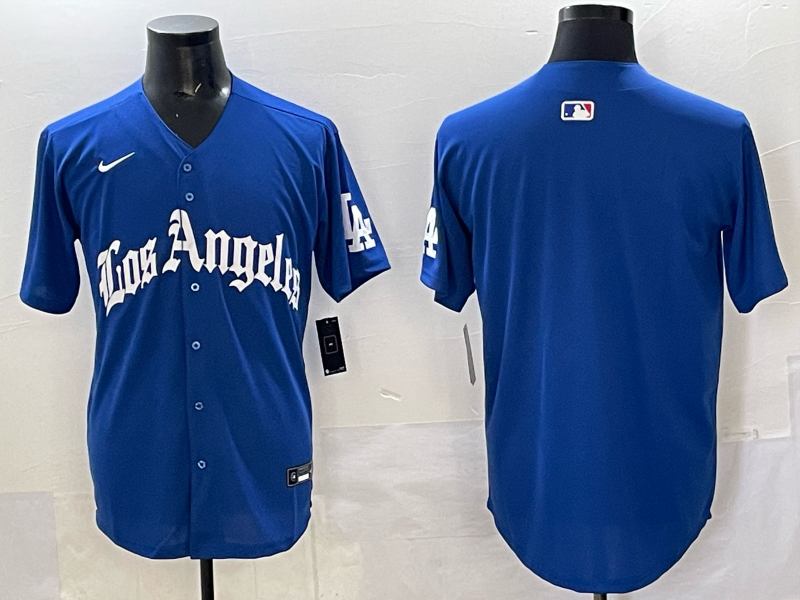 Men Los Angeles Dodgers Blank Blue 2025 Nike MLB Jersey style 003